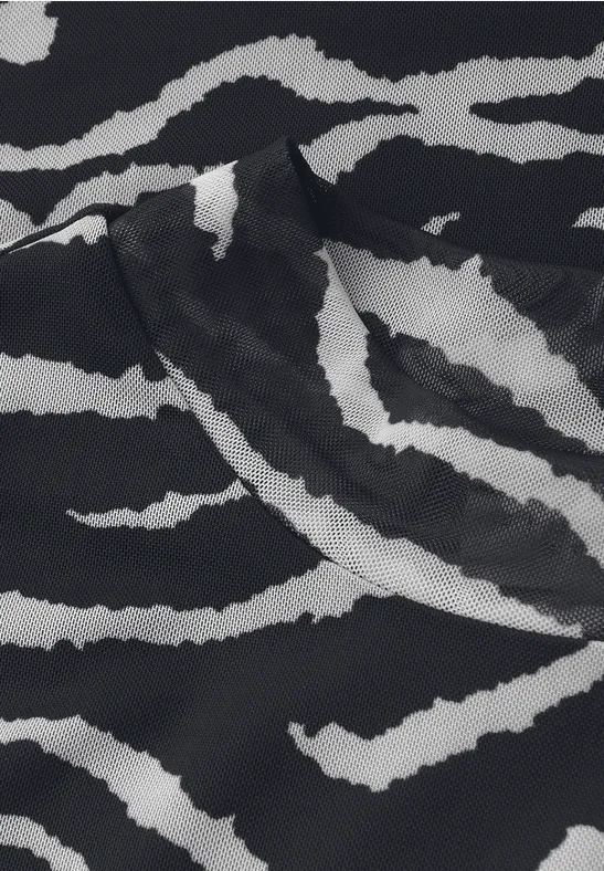 Shirt van mesh met patroon flint grey