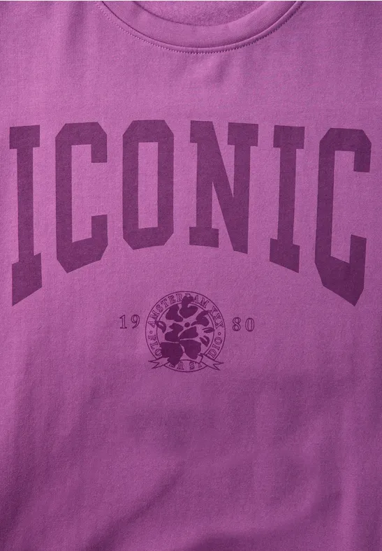 Shirt mit Wording floral pink