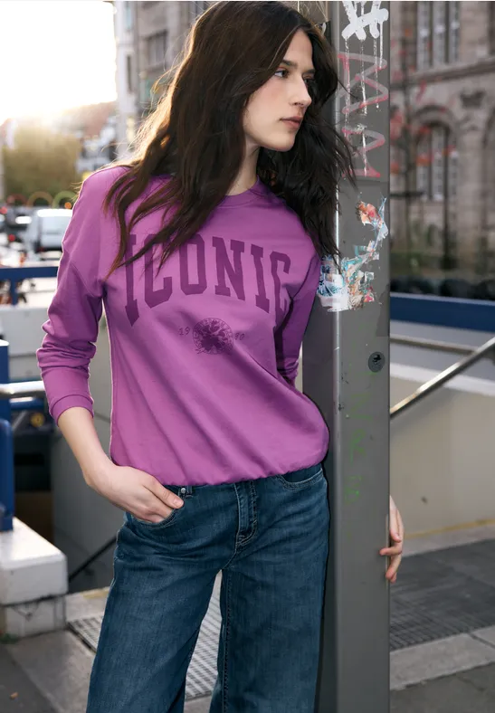 Shirt mit Wording floral pink