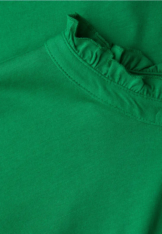 Langarmshirt mit Rüschen bold green