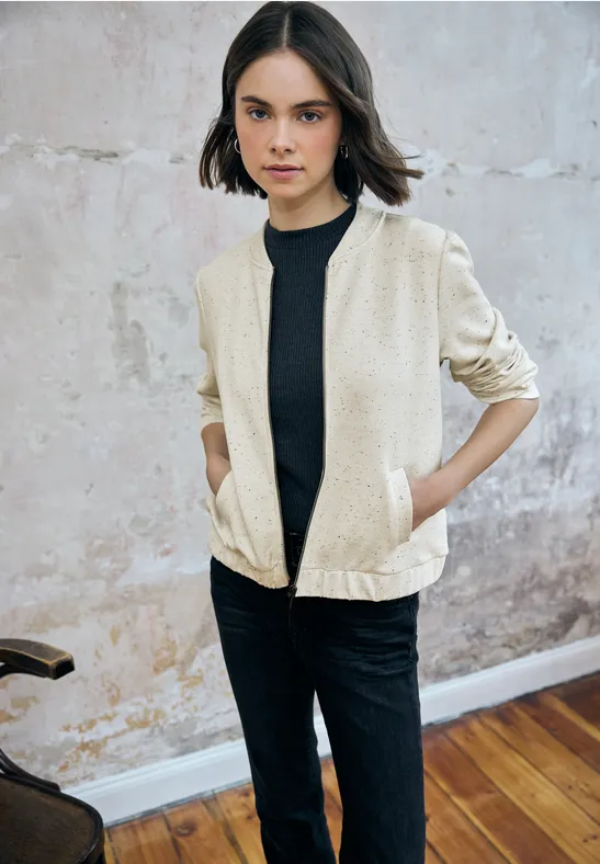 Gemêleerd jack soft beige