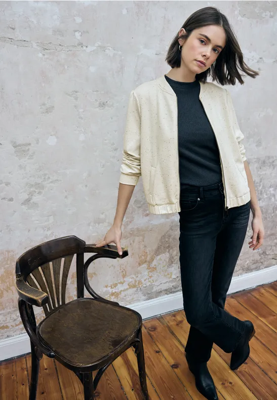 Gemêleerd jack soft beige