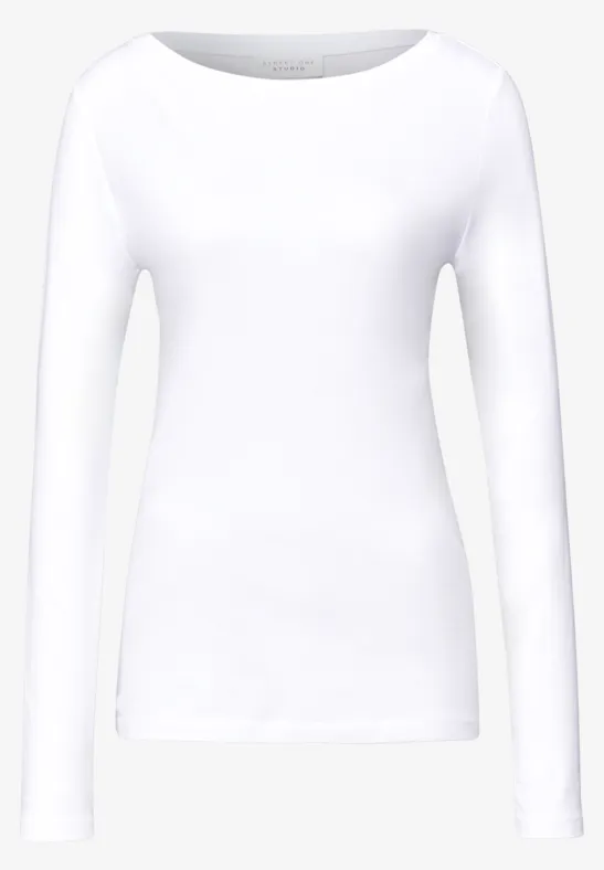 T-shirt basique à manches longues White