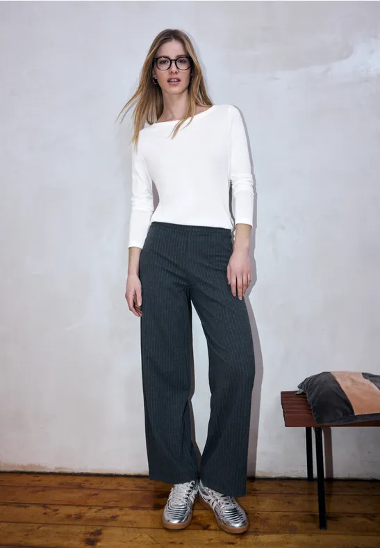 T-shirt basique à manches longues White