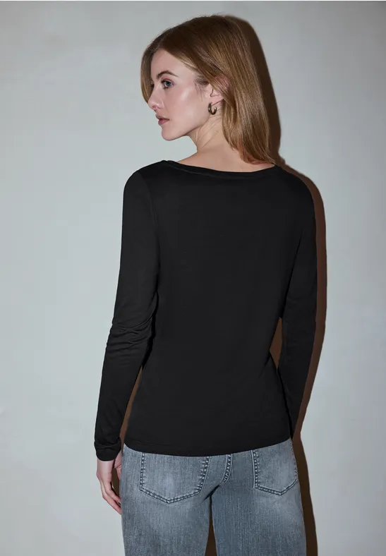 Basic Langarmshirt Black