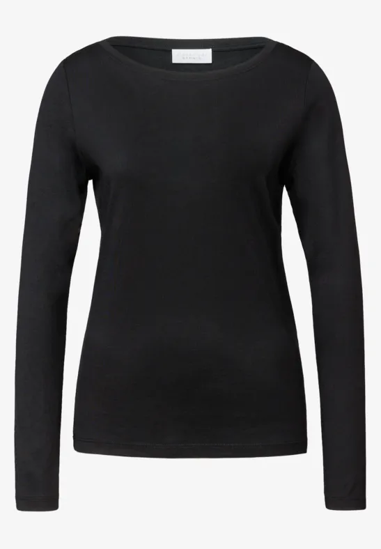 Basic Langarmshirt Black