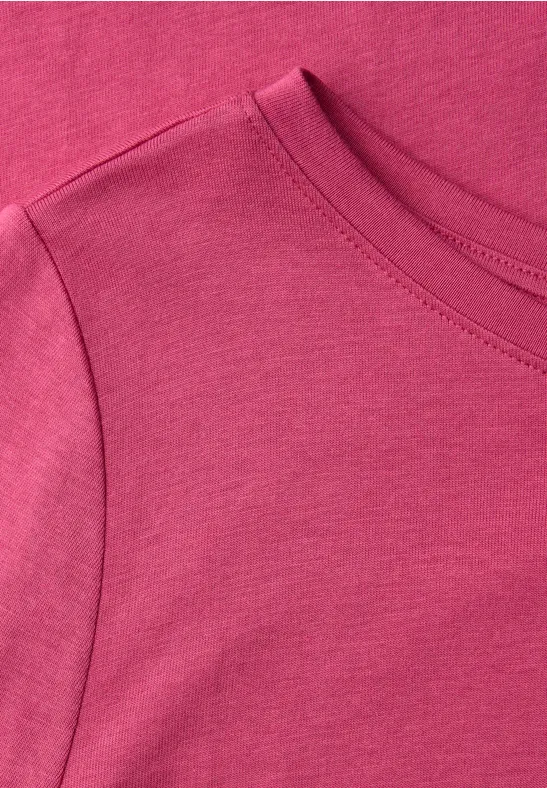 T-shirt basique à manches longues dark candy pink