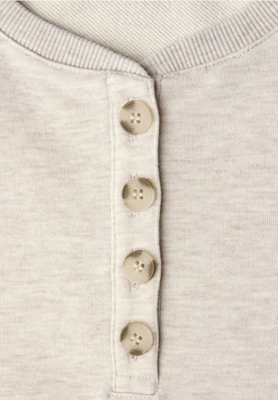 Shirt mit Knopfleiste buffed beige mel.