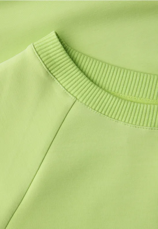 Softes Shirt mit Rippdetails flare green