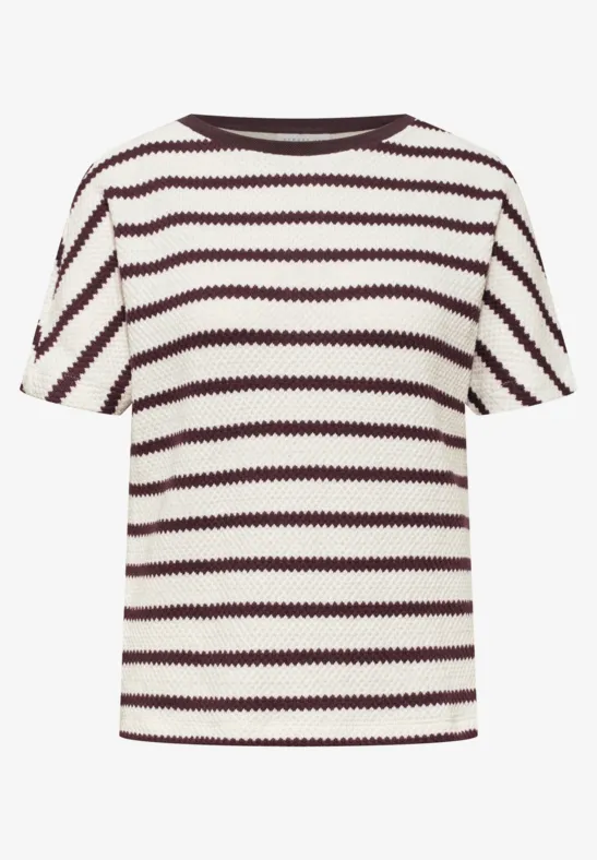 Dropped Shoulder Shirt im Strick-Look very berry