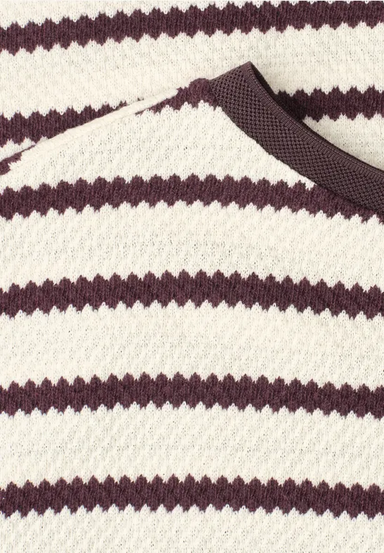 Dropped Shoulder Shirt im Strick-Look very berry