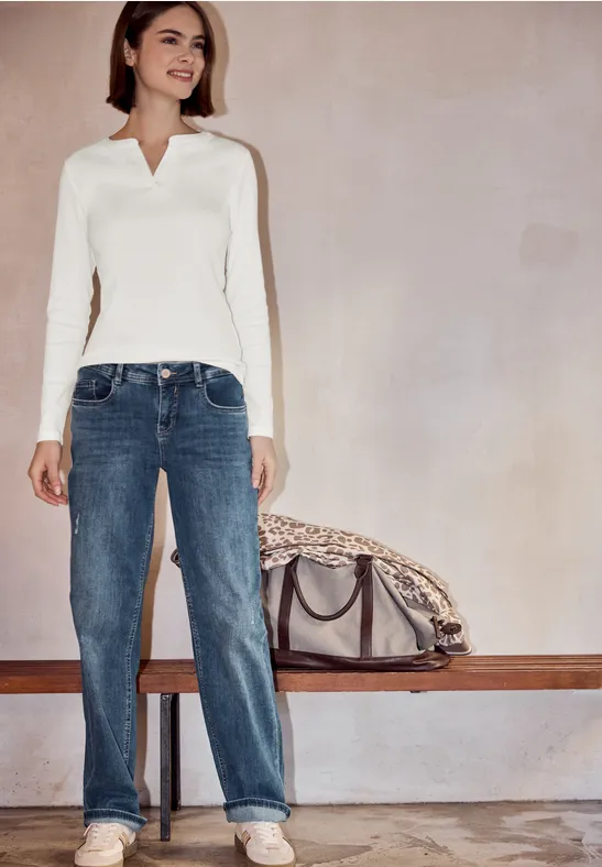 Rippstrukturshirt off white