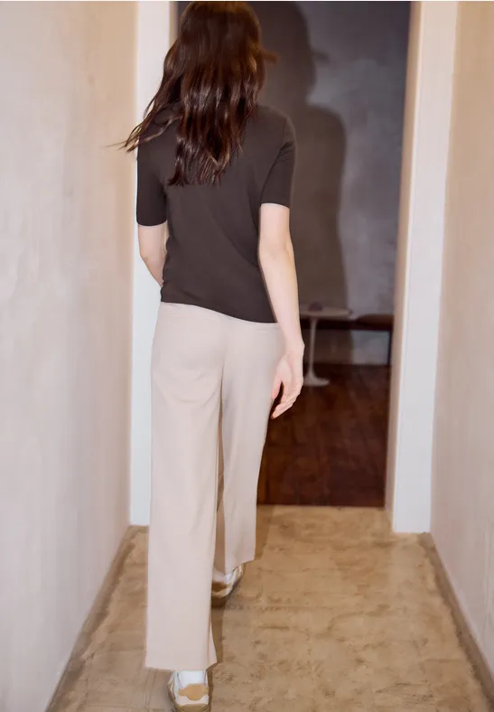 Basic T-Shirt plummy brown