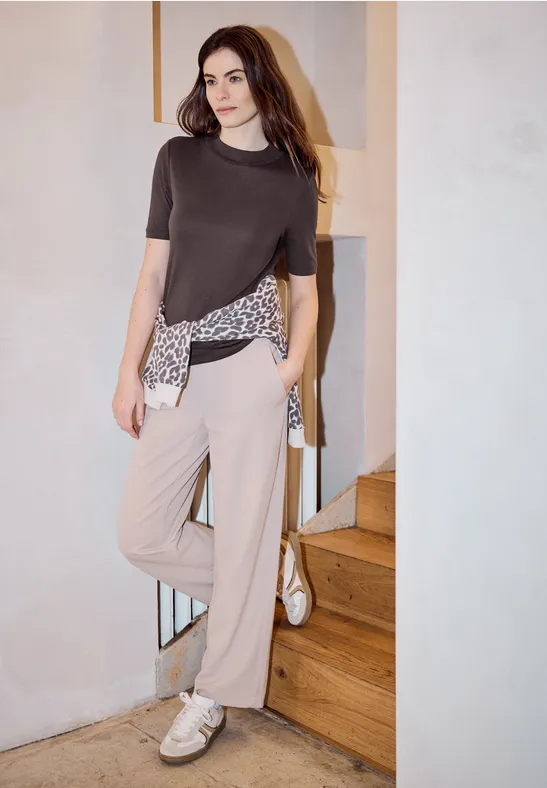 Basic T-Shirt plummy brown