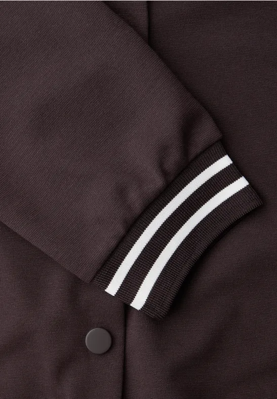 Blouson mit Collegedetails plummy brown