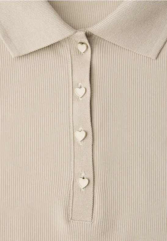 Poloshirt stone sand mel.