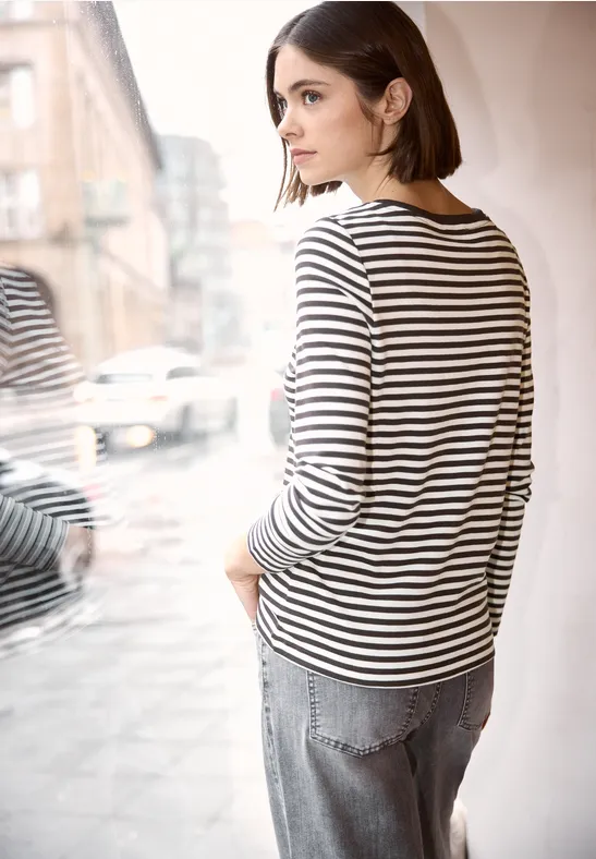 Shirt mit Embroidery plummy brown