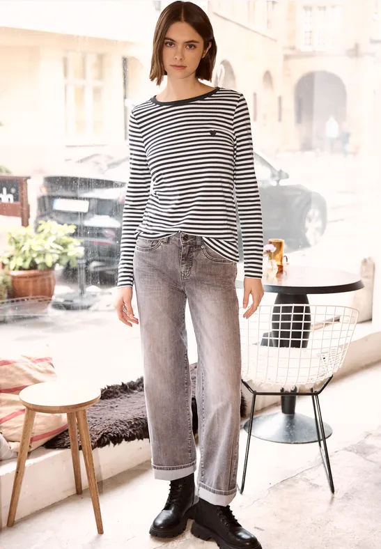 Shirt mit Embroidery plummy brown