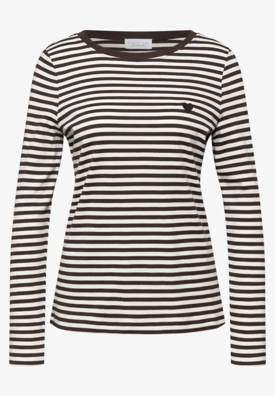 Shirt mit Embroidery plummy brown