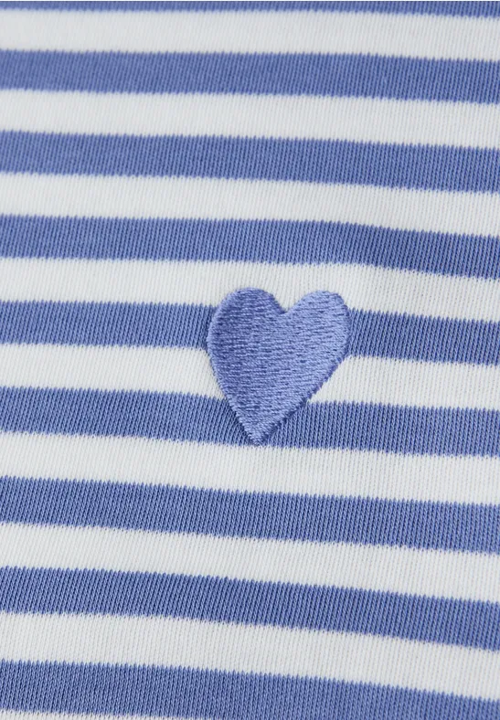 Shirt mit Embroidery blue echo