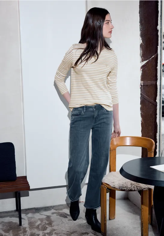 Shirt met borduursel stone sand