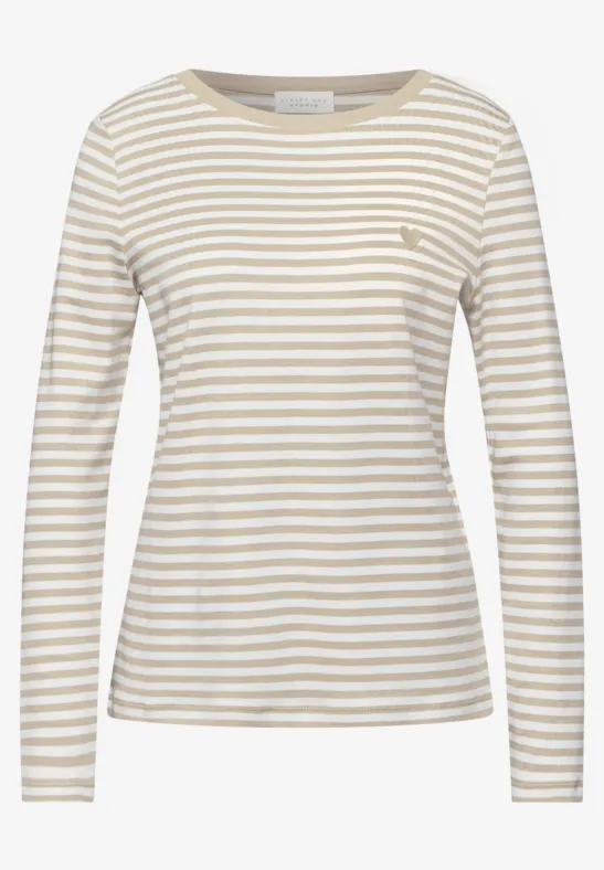 Shirt met borduursel stone sand