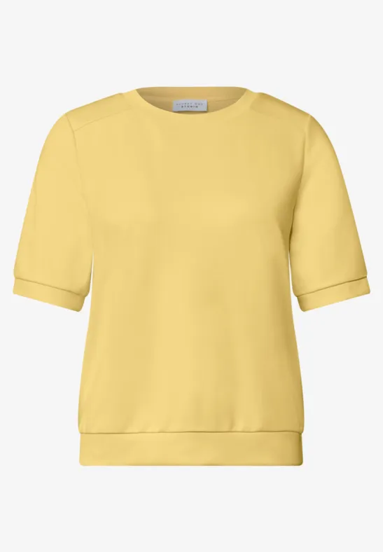 T-shirt jaune clair à manches courtes