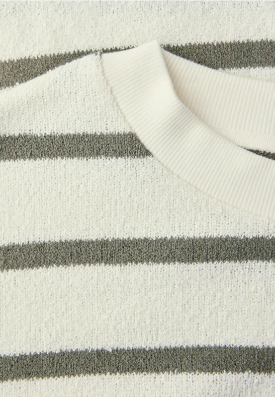 T-shirt à manches longues et col rond Loose Fit Lichen Green