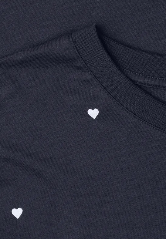 T-Shirt mit Rundhals und Herzprint midnight muse