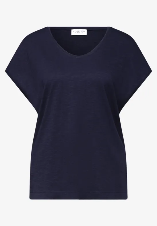 Shirt met hangende schouder in jersey midnight muse