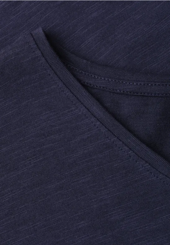 Shirt met hangende schouder in jersey midnight muse