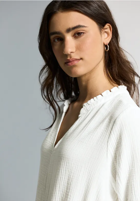 Tunique en mousseline off white