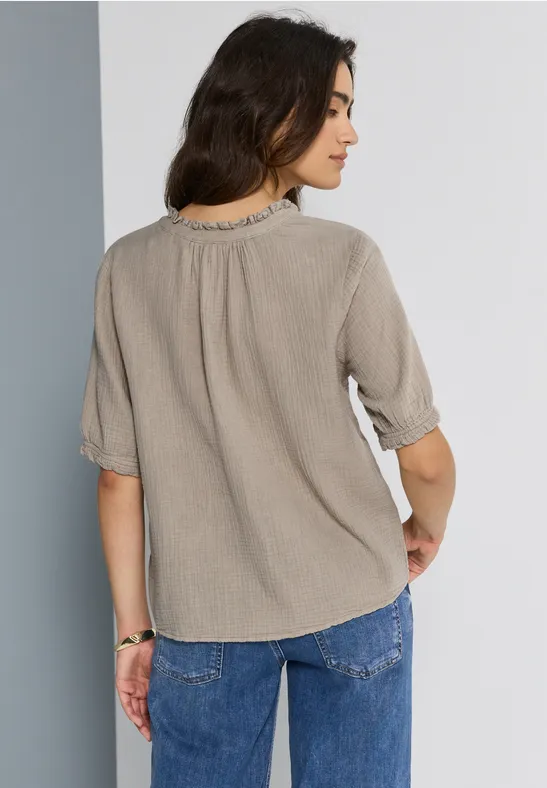 Musselin Tunika sandshell beige
