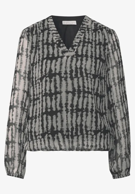 V-Neck Chiffon Tunika Black