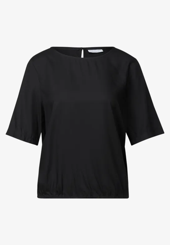 Blouseshirt met elastische zoom Black