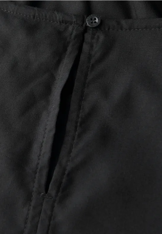 Blouseshirt met elastische zoom Black