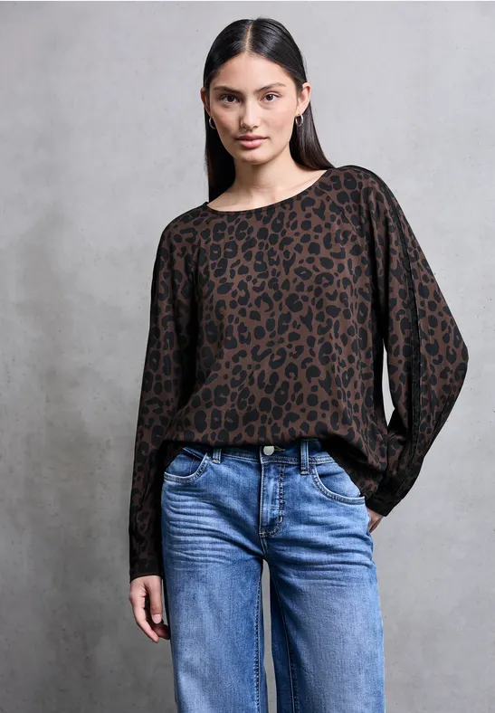 Leo raglan blouse met tape null