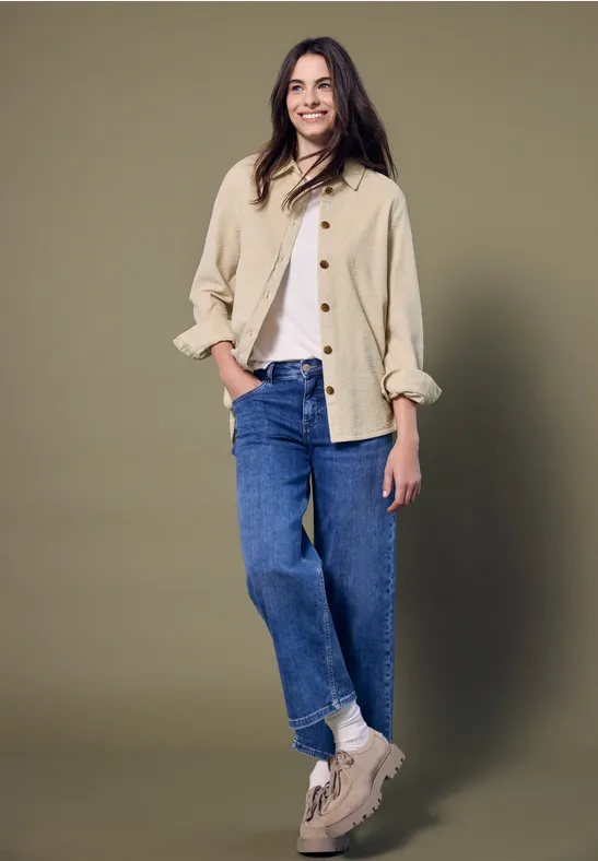 Cord-Hemdbluse Soft Fawn Beige