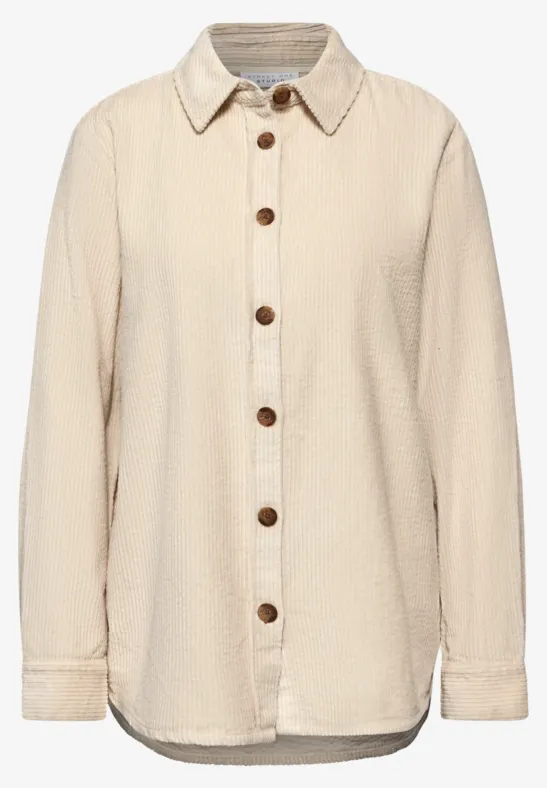 Cord-Hemdbluse Soft Fawn Beige