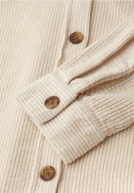 Cord-Hemdbluse Soft Fawn Beige
