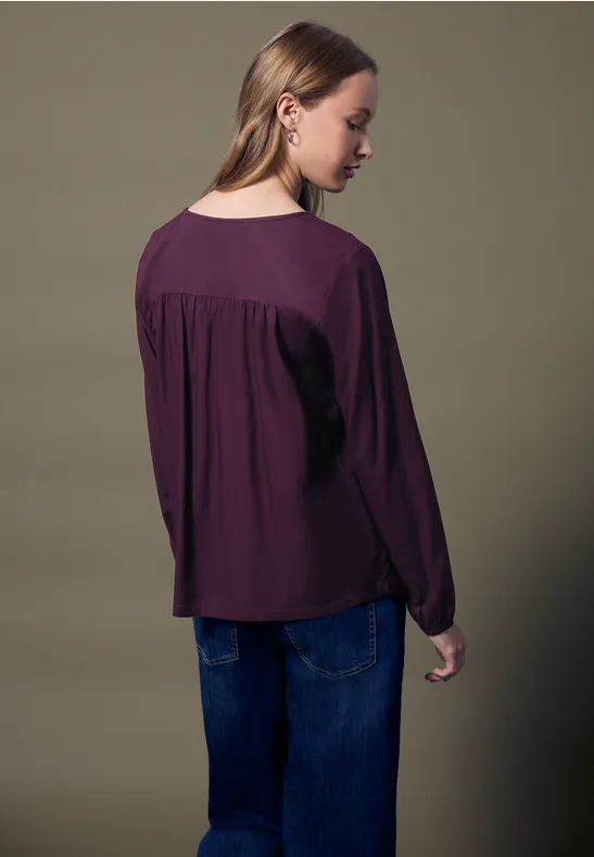 V-hals blouse met knopen null