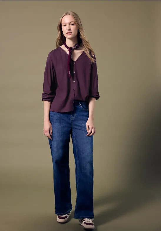V-hals blouse met knopen null
