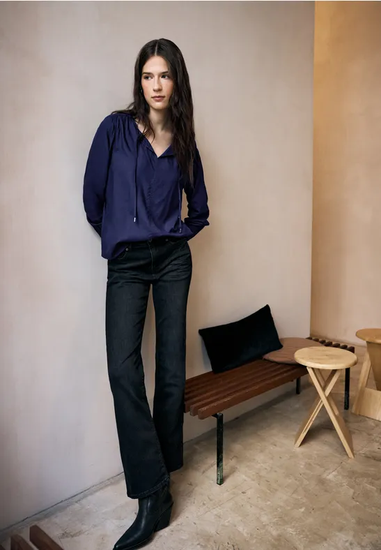 Tunika mit Bändern zenith blue