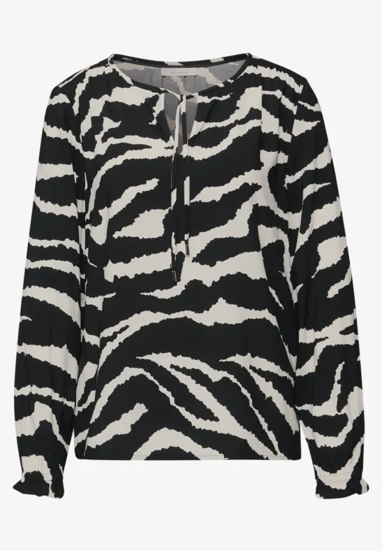Zebra tuniek met linten flint grey