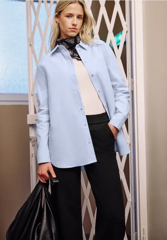 Bluzka koszulowa Chambray original blue