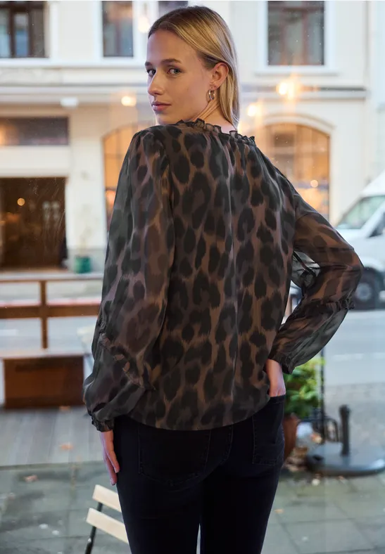 Leeuw chiffon tuniek Black