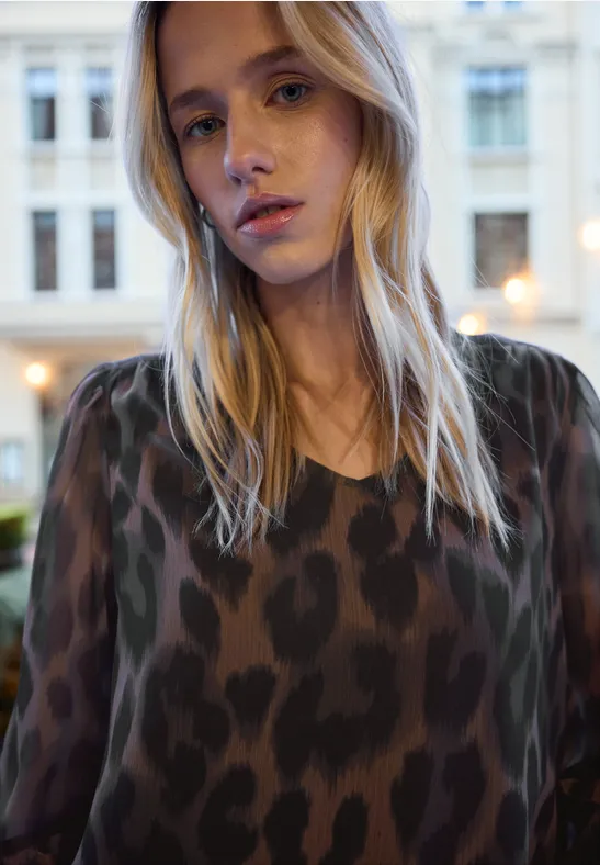 Leeuw chiffon tuniek Black