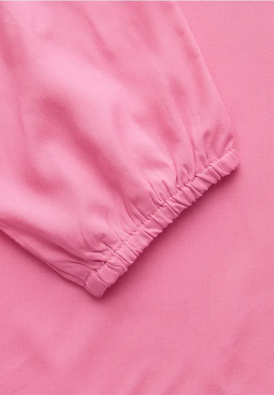 Tunika mit Volants glowy pink