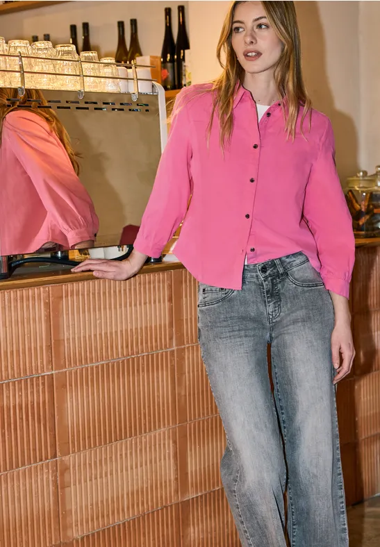 Hemdbluse glowy pink