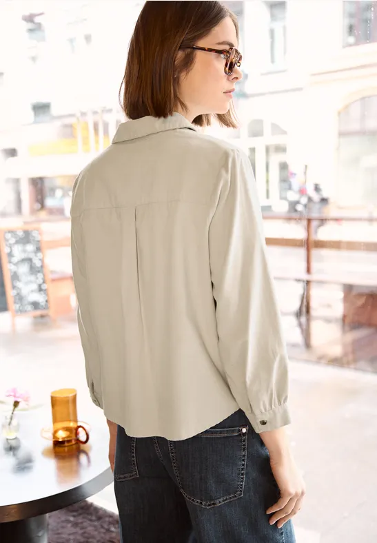 Hemdbluse stone sand